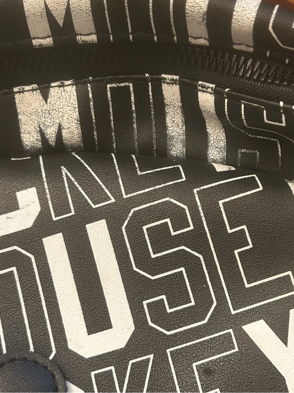 Disney Mickey Mouse Black &White Logo Print Backpack Unisex